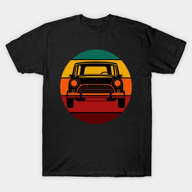 Vintage Sunset Small Car Retro Design T-Shirt by Up 4 Tee